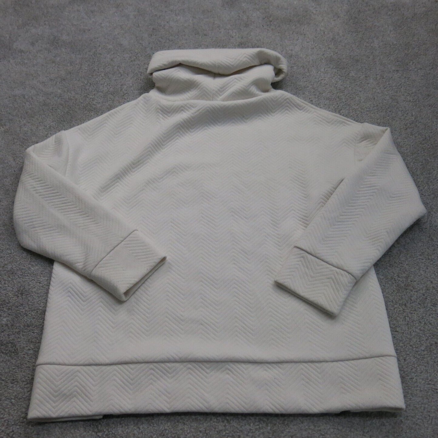 Gap Women Pullover Sweater Turtle Neck Long Sleeve Side Zip Hem White Size Small