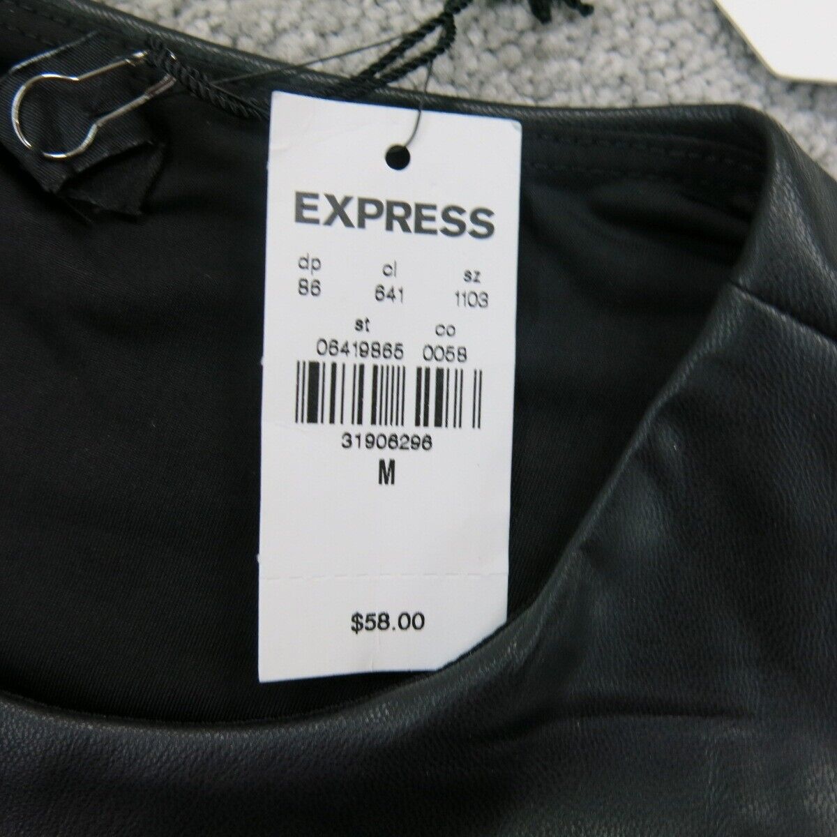 NWT Express Womens Swimsuit One Piece Sleeveless Black Size Medium