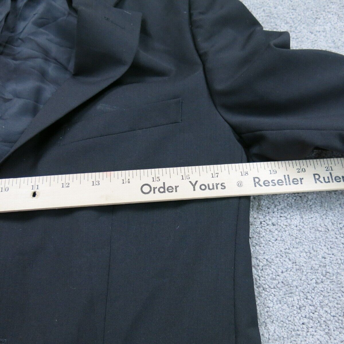 Zara Man Mens Blazer Coat Single Breasted Long Sleeve Pockets Black Size US 36