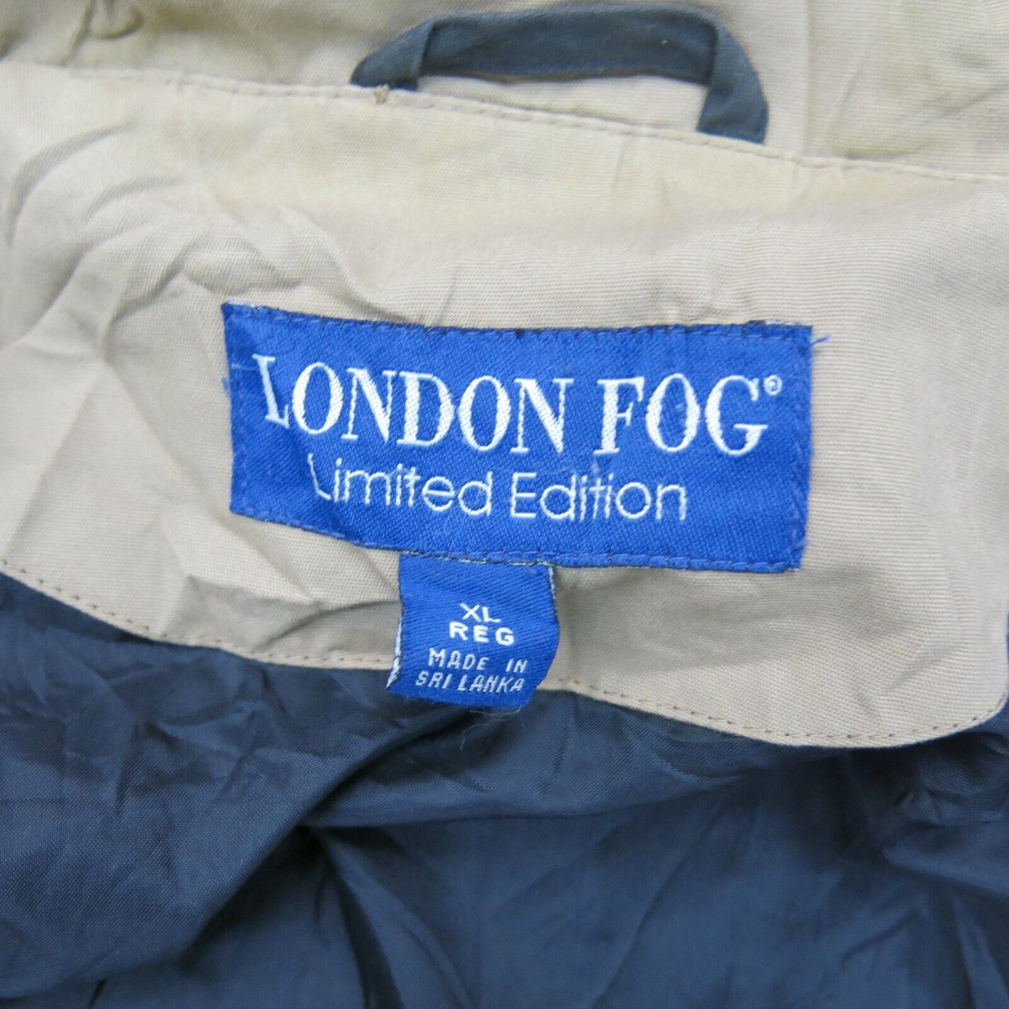 London Fog Mens Hooded Coat Full Zip Up Long Sleeves Pockets Black Size XL Reg