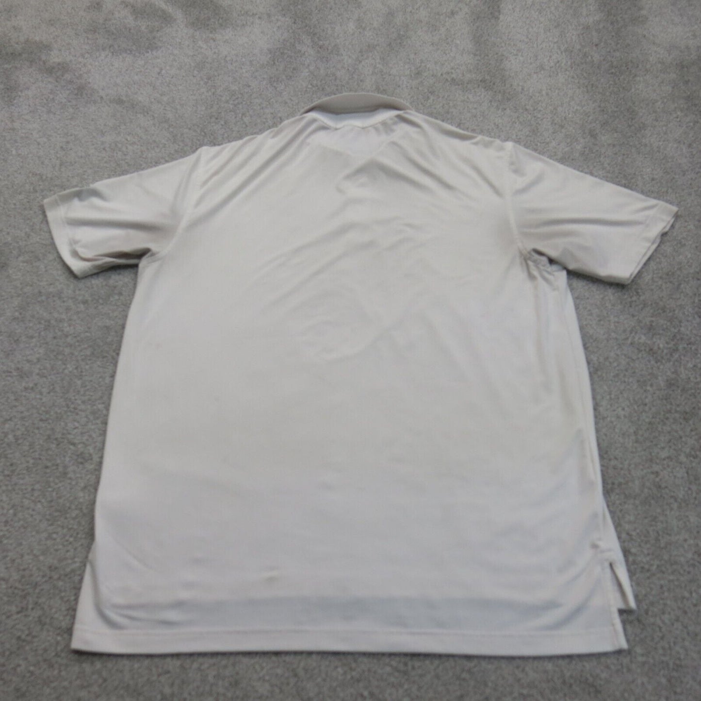 Peter Millar Mens Polo Shirt Short Sleeves High Low Side Slit White Size Large