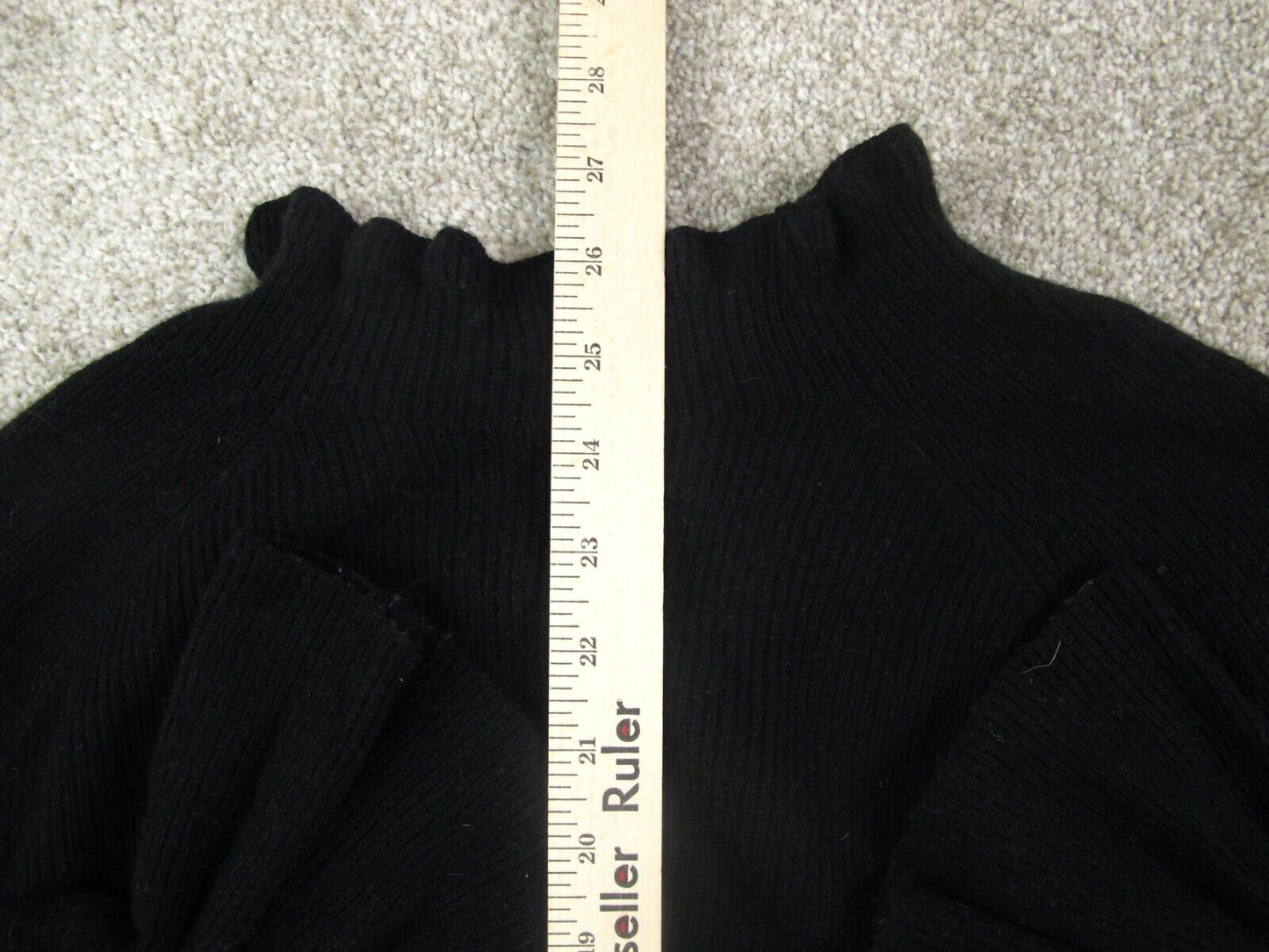 Banana Republic Womens Knitted Pullover Sweater Bell Sleeve Black Size X Large
