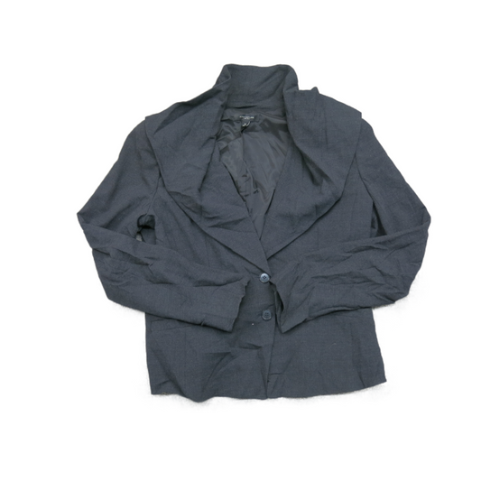 Ann Taylor Womens Blazer Coat Single Breasted Long Sleeves Pockets Black Size 12