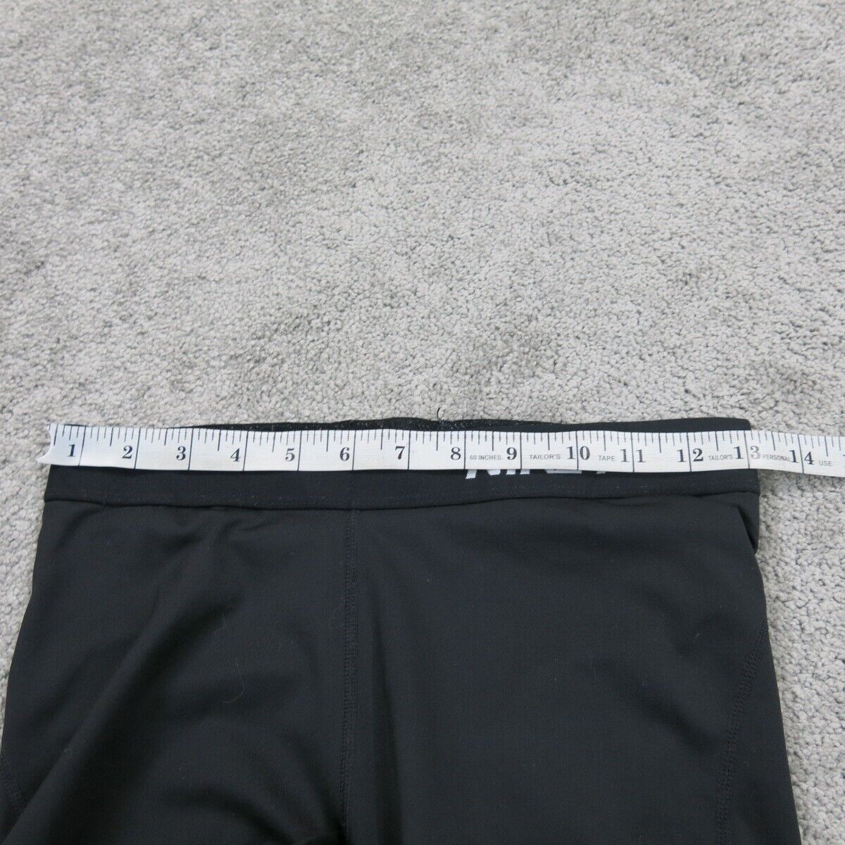 Nike Pro Womens Capri Pants High Elastic Waist Mid Rise Black Size Small
