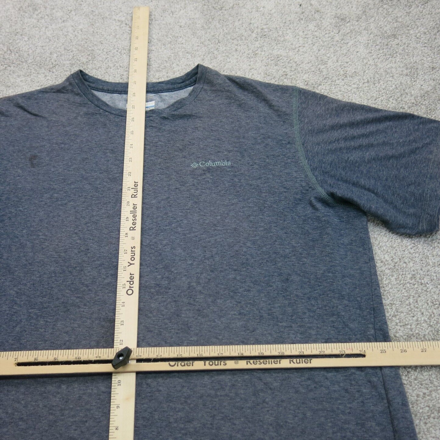 Columbia Sportwear Mens Crew Neck T Shirt Short Sleeve Heather Blue Size XXL