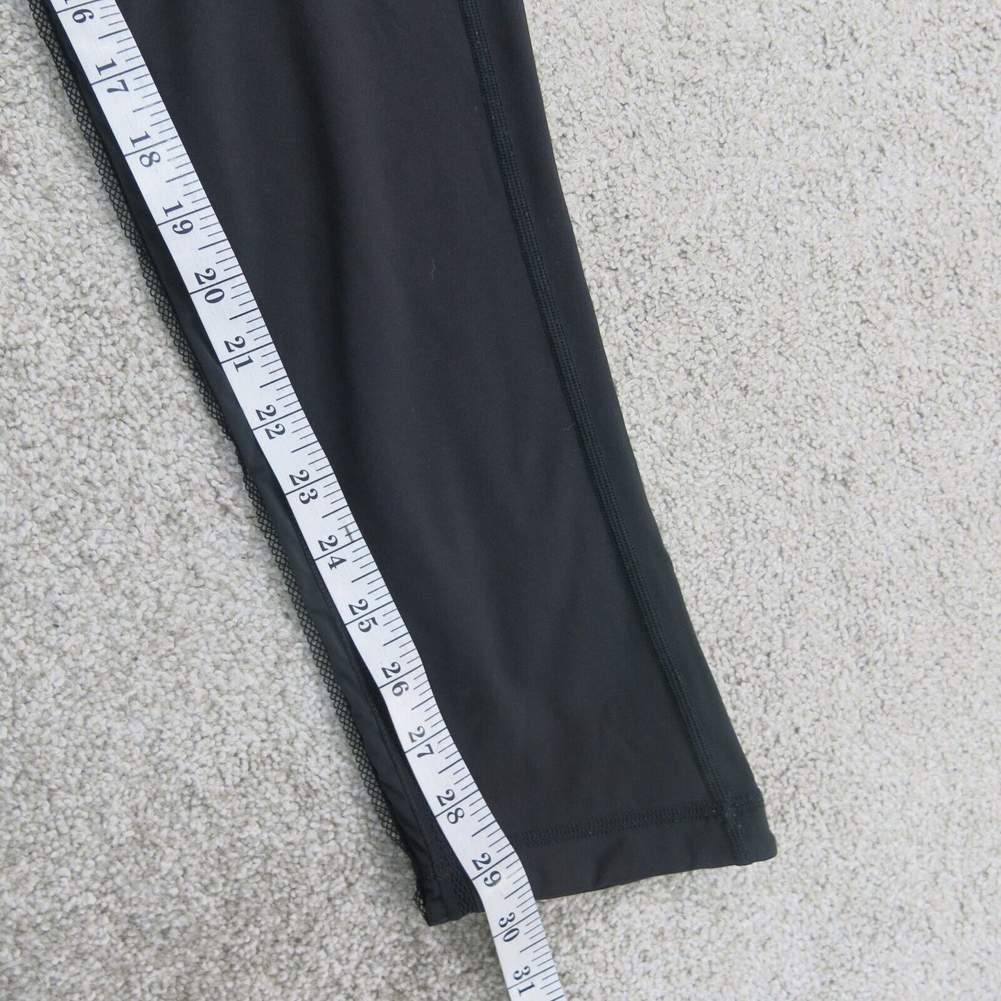 Vintage Womens Leggings Ultra Low Rise Hight Waist Skinny Black Size 6