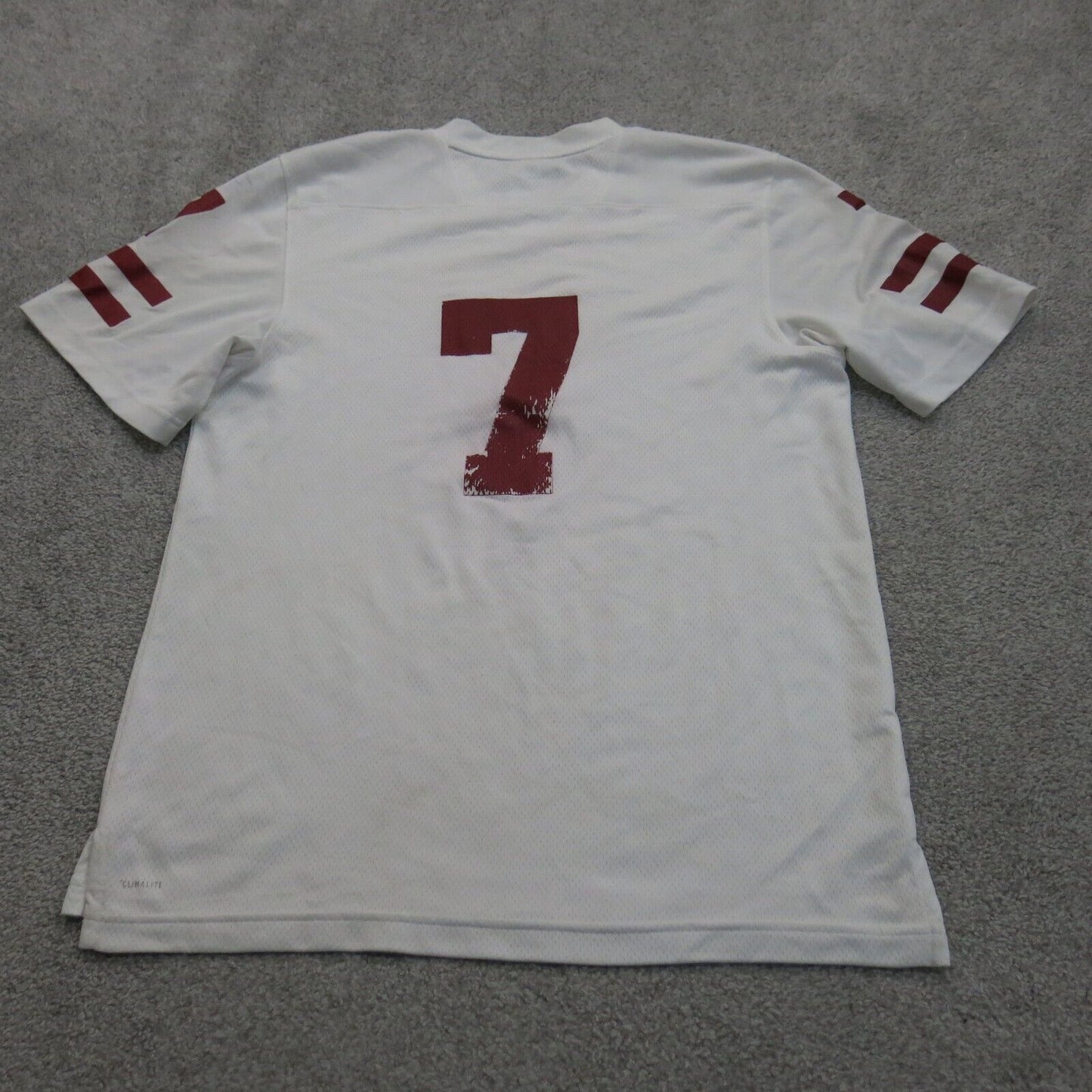 Adidas Mens T Shirt Crew Neck Short Sleeve Sports Tee Off White Size Medium