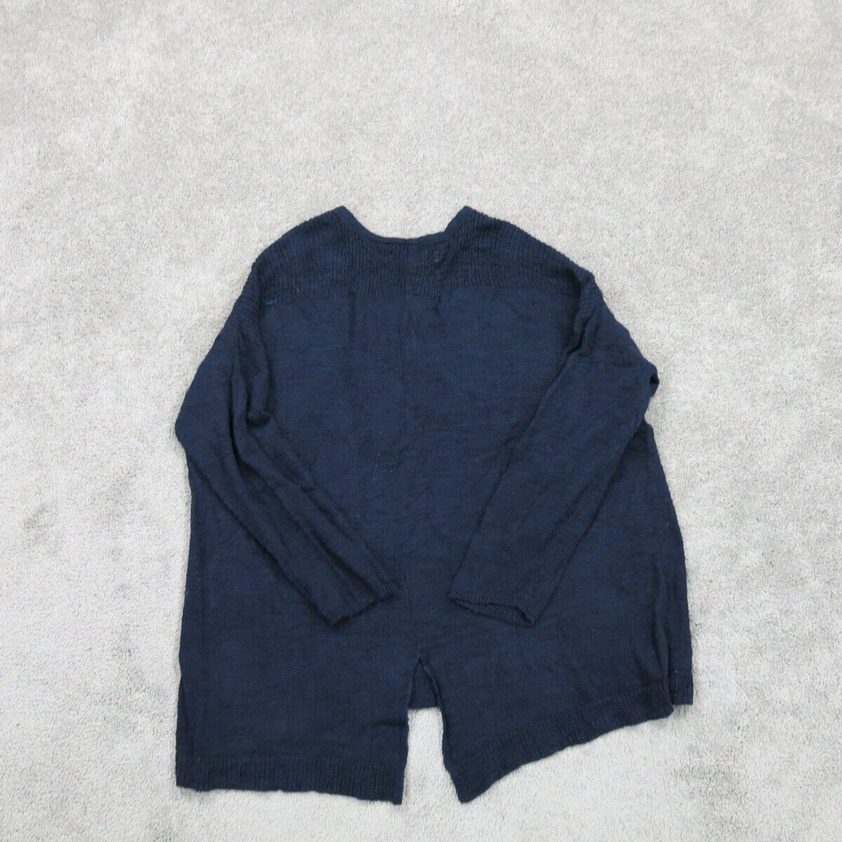 An Taylor Loft Womens Pullover Knitted Sweater Long Sleeve Dark Blue Size Medium