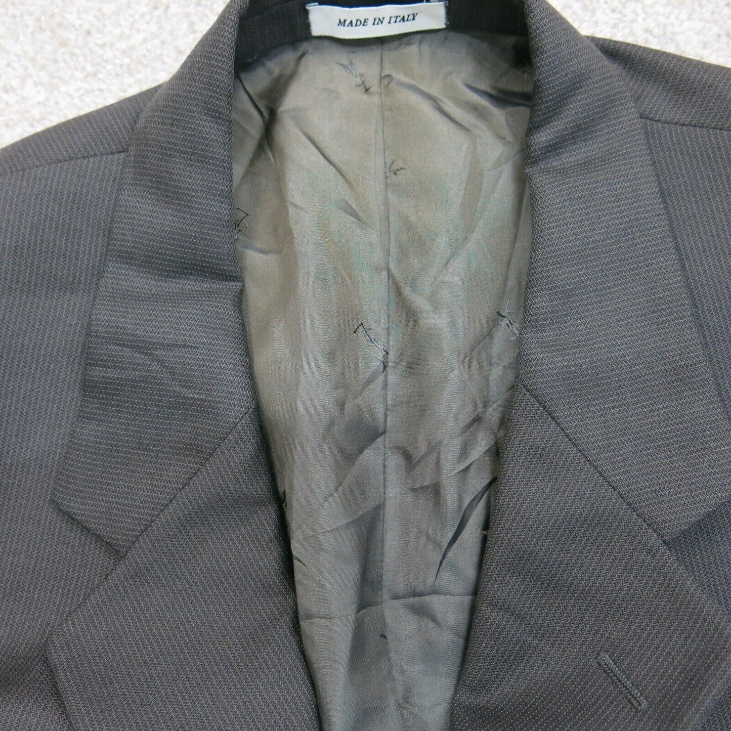 Dillard's Mens Blazer Coat Jacket Collard 100% Wool Long Sleeves Black Size 4