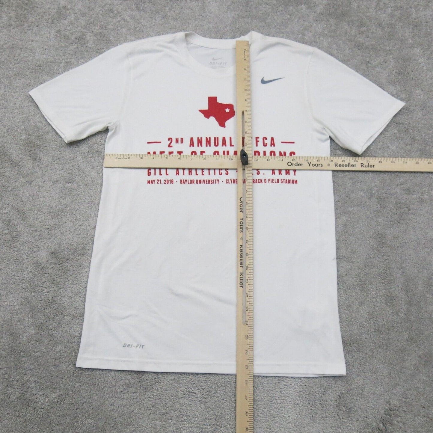 Nike Dri Fit Mens Crew Neck T Shirt 2nd Annual TTFCA Champions White Size Small