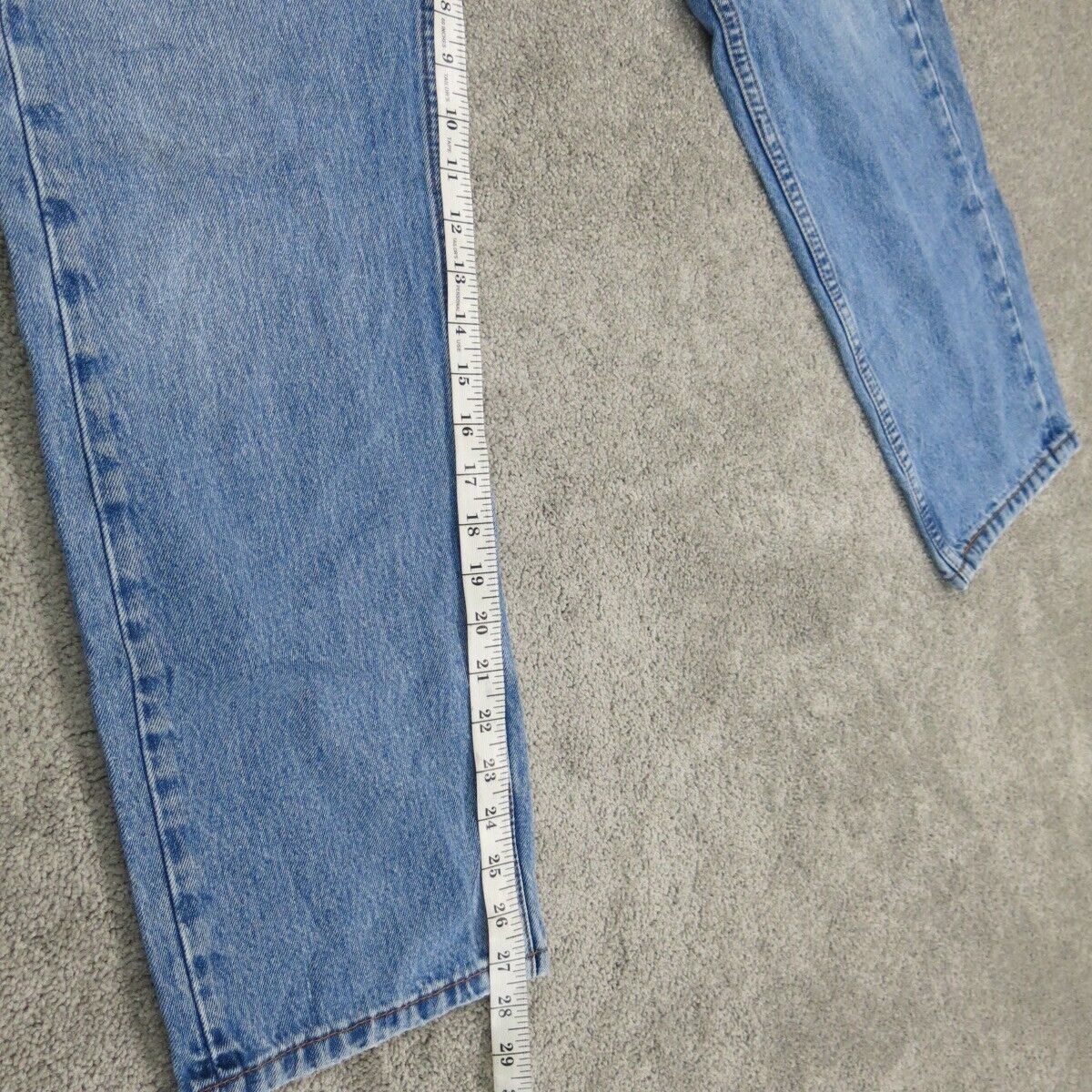 Levis Mens Jeans Straight Leg Denim Regular Fit Mid Rise Blue Size W34XL30