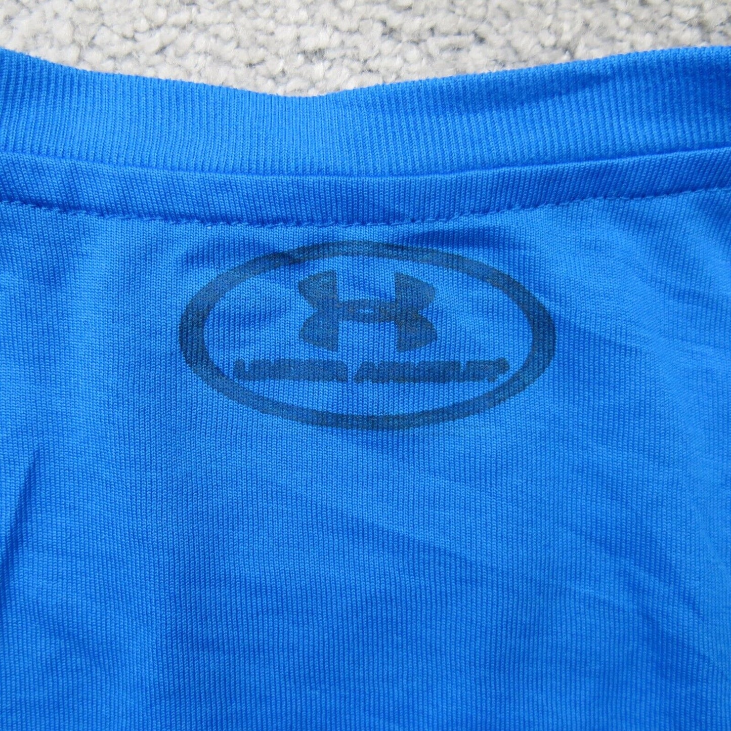 Under Armour Mens Graphics T Shirt Heatgear Short Sleeves Crew Neck Blue Size L