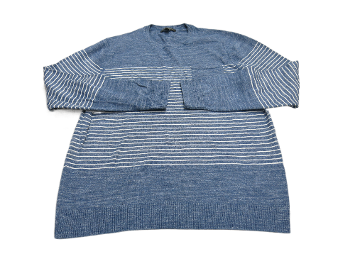 Banana Republic Mens Sweater  Pullover Knitted Striped Blue White Size Large