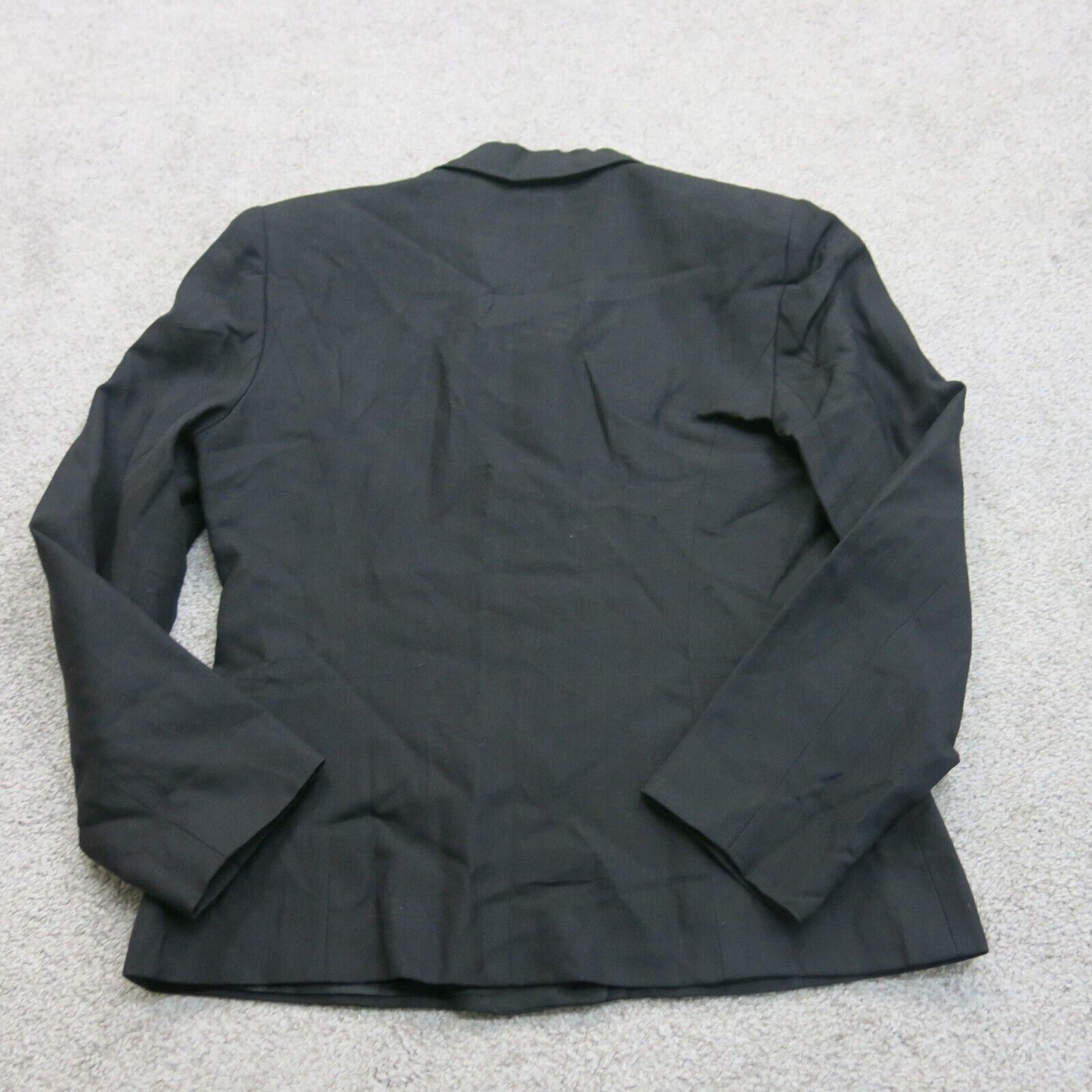 Talbots Womens Blazer Coat Sigle Breasted Long Sleeves Pockets Solid Black SZ 6