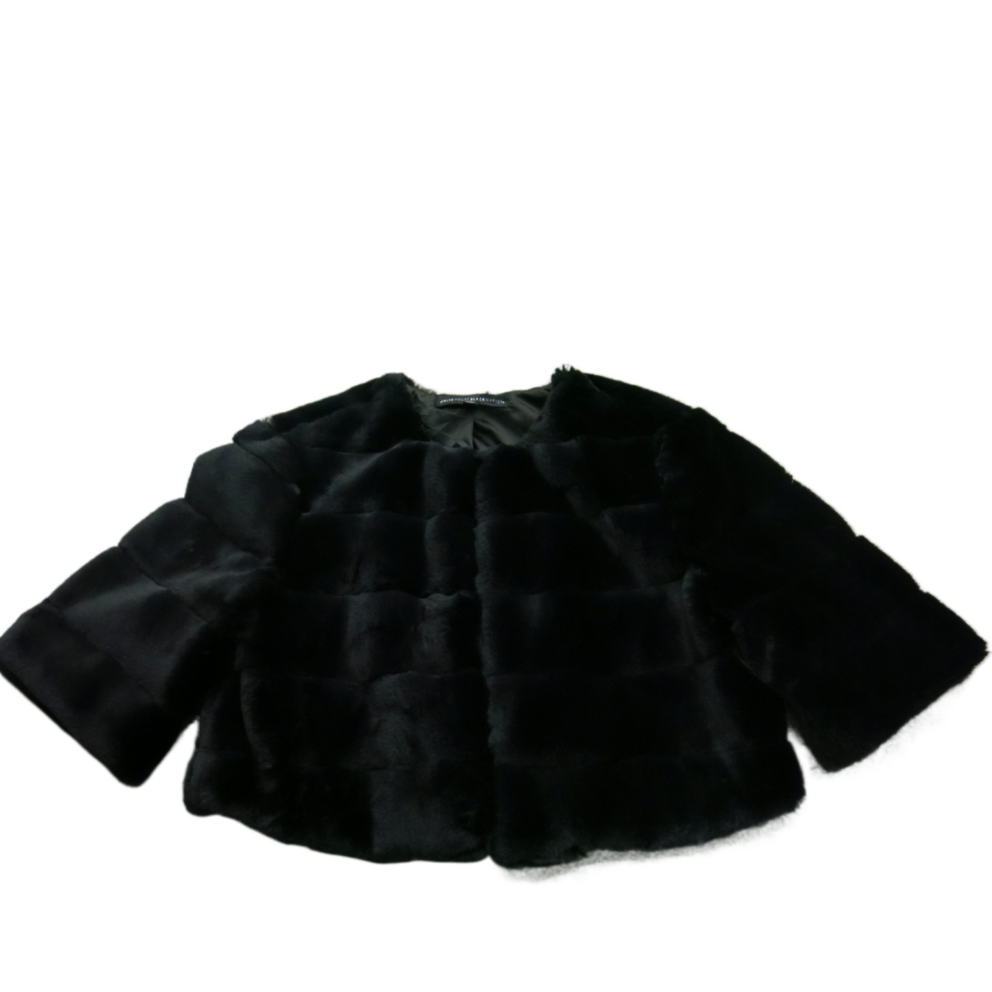 White House Black Market Womens Basic Velvet Coat Long Sleeve Black Size Small