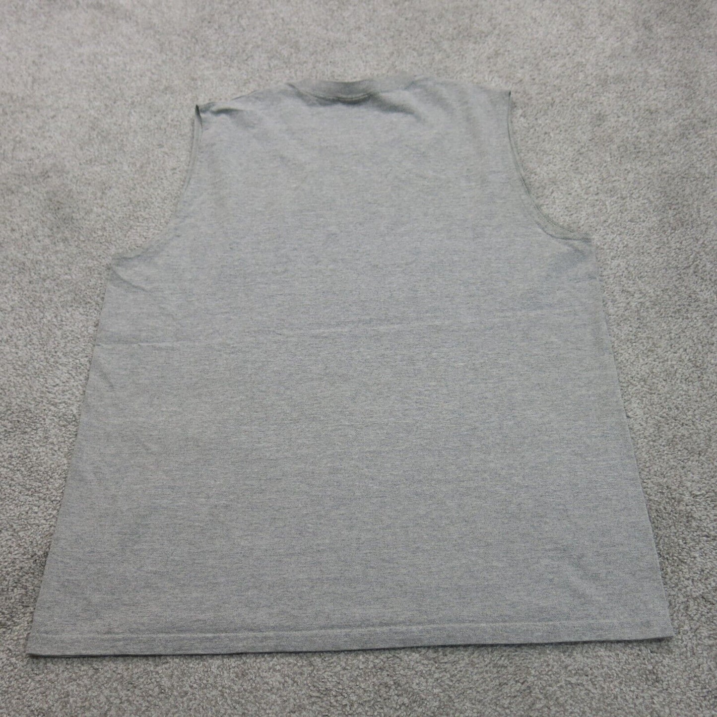 Nike Mens Activewear Tank Tee Crew Neck Sleeveless Graphic Print Gray Size Large