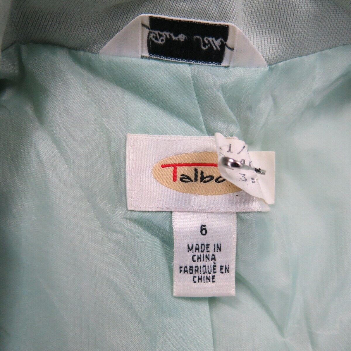 Talbots Womens Blazer Coat Jacket Single Breasted Long Sleeves Aqua Blue Size 6