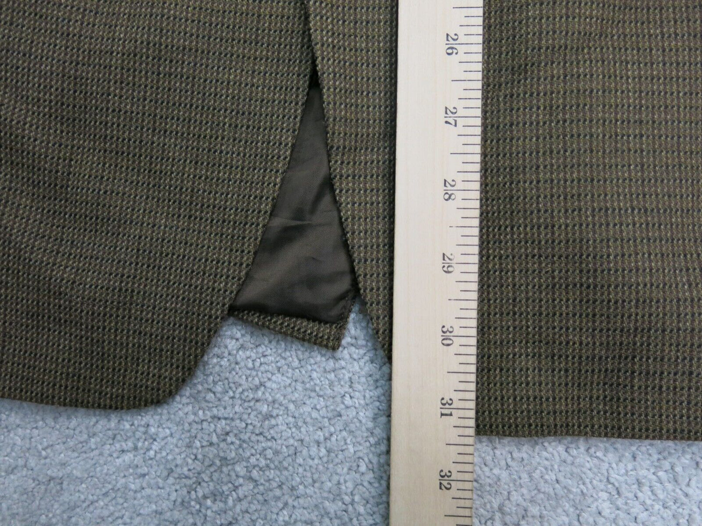 Chaps Mens Blazer Coat Single Breasted Long Sleeves Pockets Clay Green Size 40R