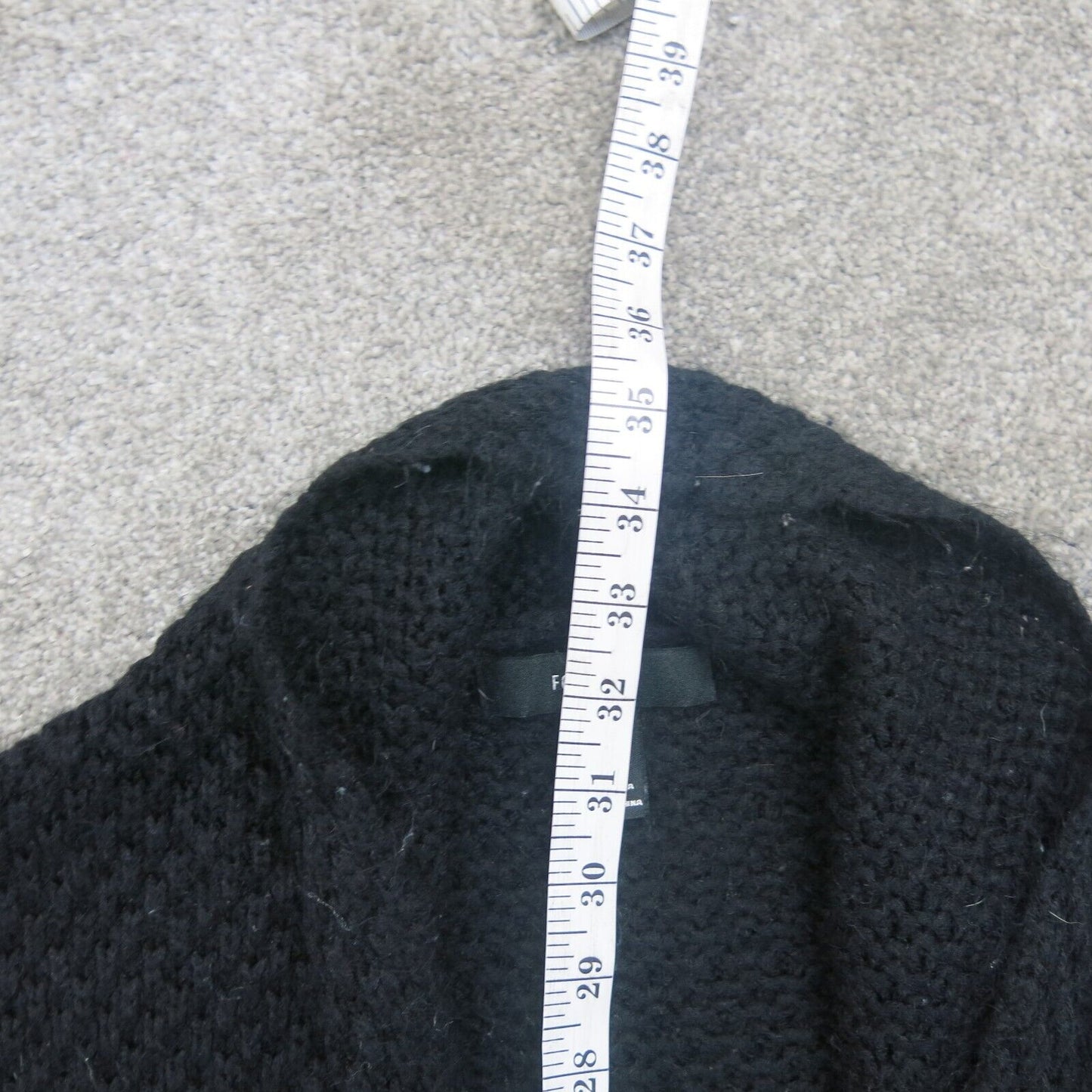 Forever 21 Womens Cardigan Sweater Open Front Long Sleeves Black Size Medium