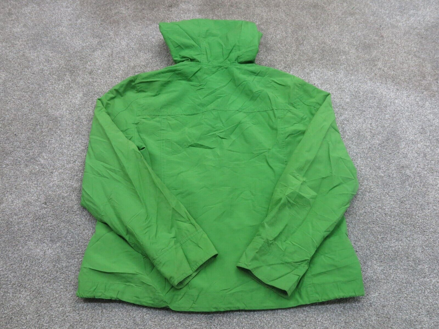 Talbots Womens Windbreaker Hooded Jacket Full Zip Long Sleeve Green Size Medium