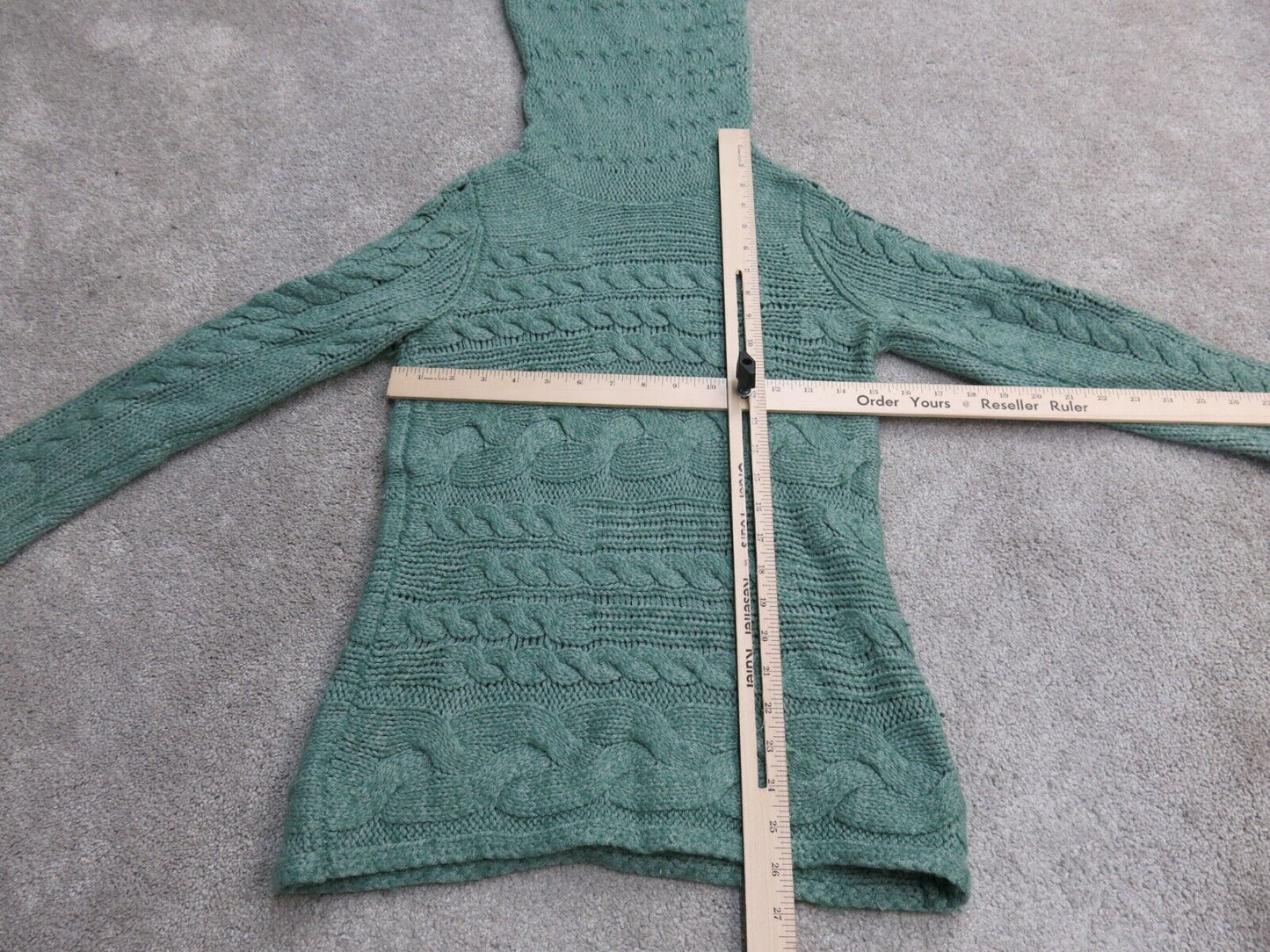 Banana Republic Womens Pullover Knitted Sweater Turtle Neck Long Sleeve Green M