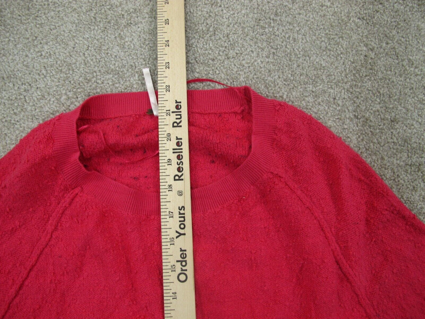 Free People Womens Pullover Knitted Sweater Long Sleeves Red Size Petite XS