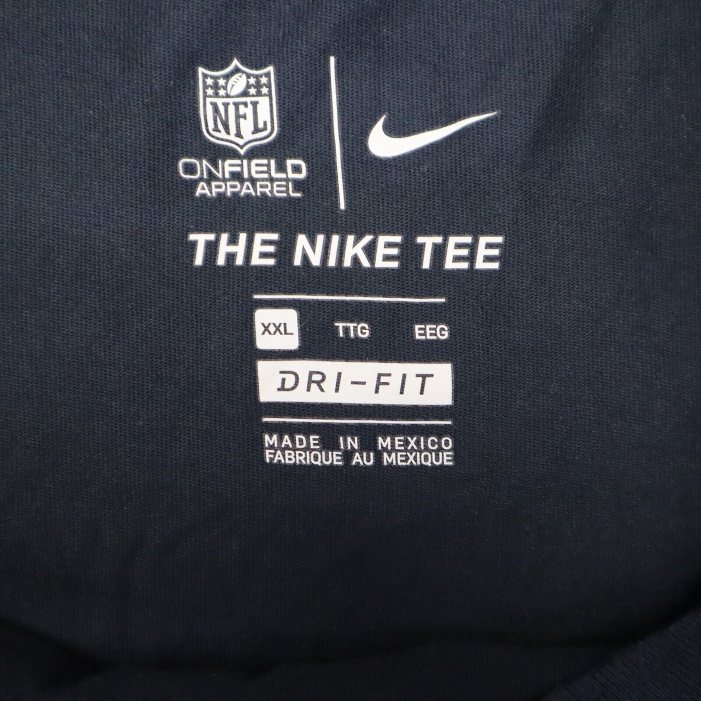 Nike Sports T-Shirt Men s Size XXL Navy Blue NFL ONFIELD Apparel H.TOWN Shirt