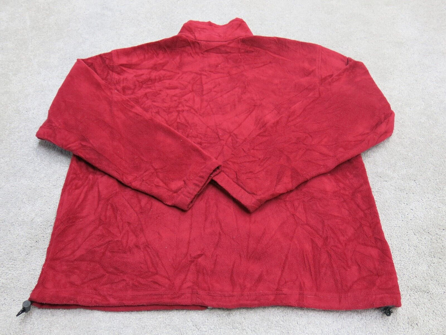 Columbia Mens Full Zip Up Jacket Long Sleeves Mock Neck Red Size Large