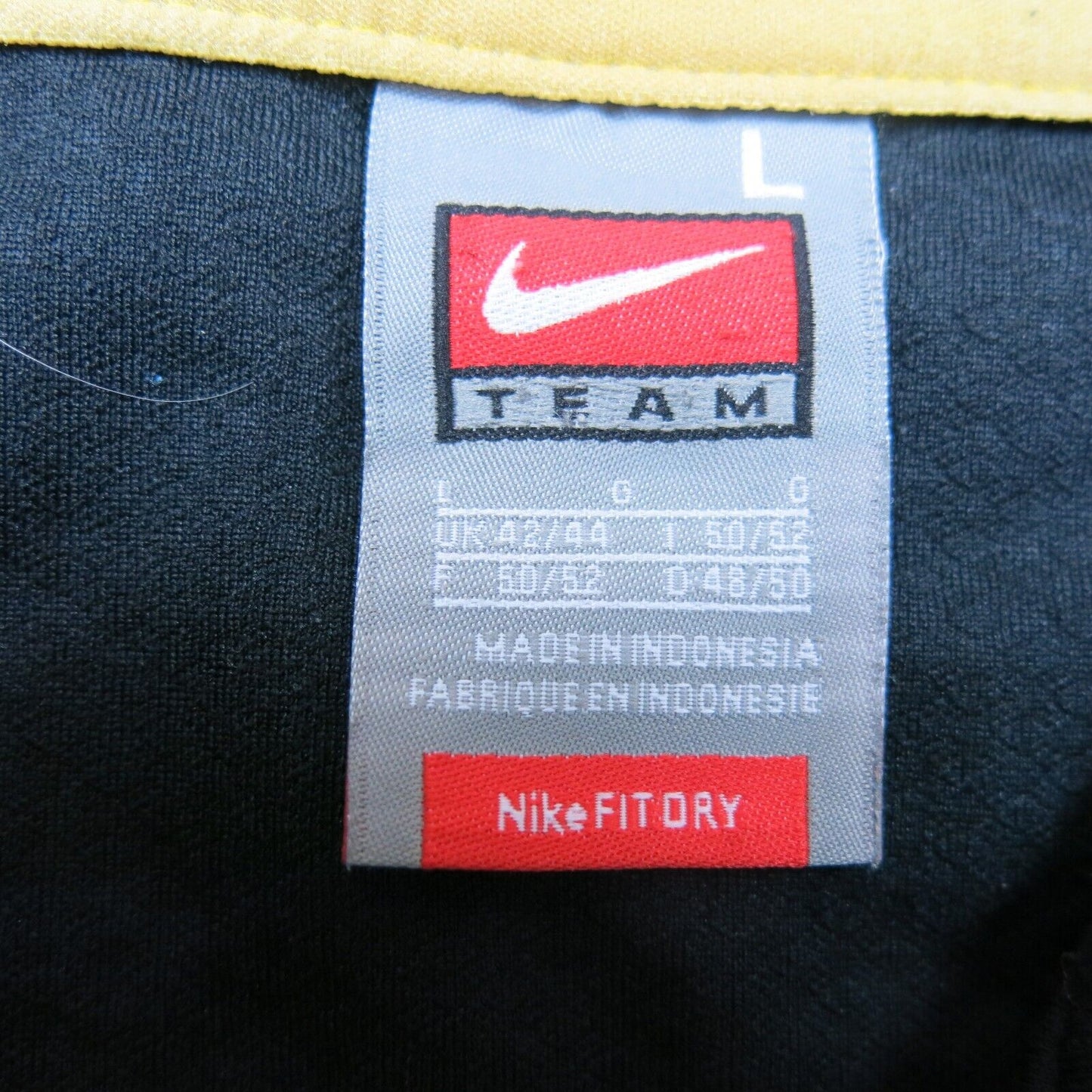Nike Dri Fit Mens Polo Shirt Short Sleeves Authentic Fit Logo Black Size Large