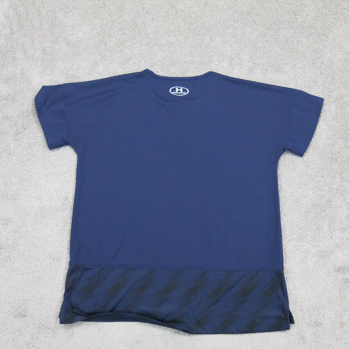 Under Armour Womens Pullover T Shirt Short Sleeve Crew Neck Blue Size Medium