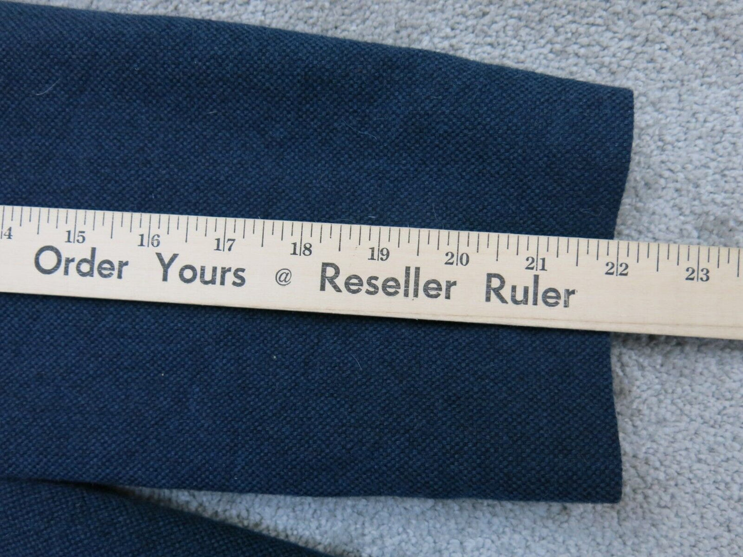 Land s End Women Blouson Coat Jacket Long Sleeve Wool Blend Pocket Blue Size 16