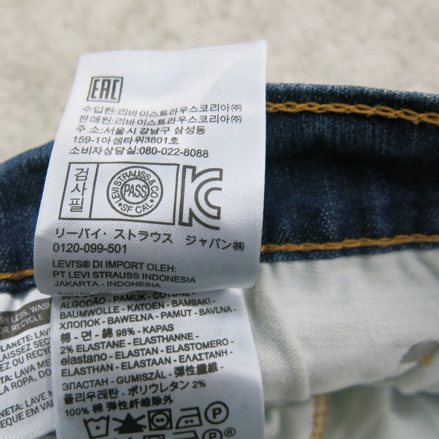 Levis 502 Mens Jeans Slim Straight Leg Denim Mid Rise Blue Size W41XL27.5