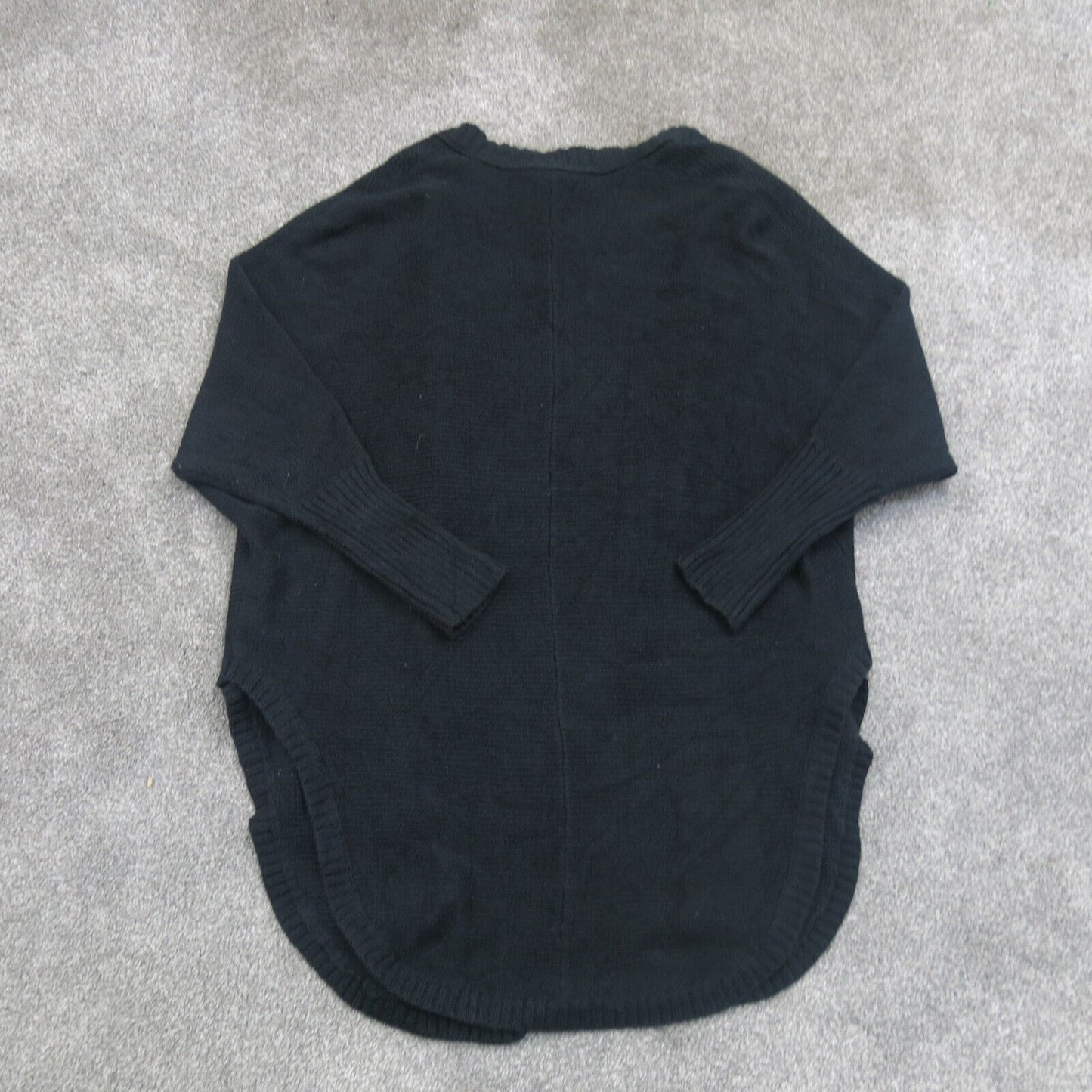 American Eagle Women Cardigan Sweater Knitted Open Front Long Sleeve Black SZ XS