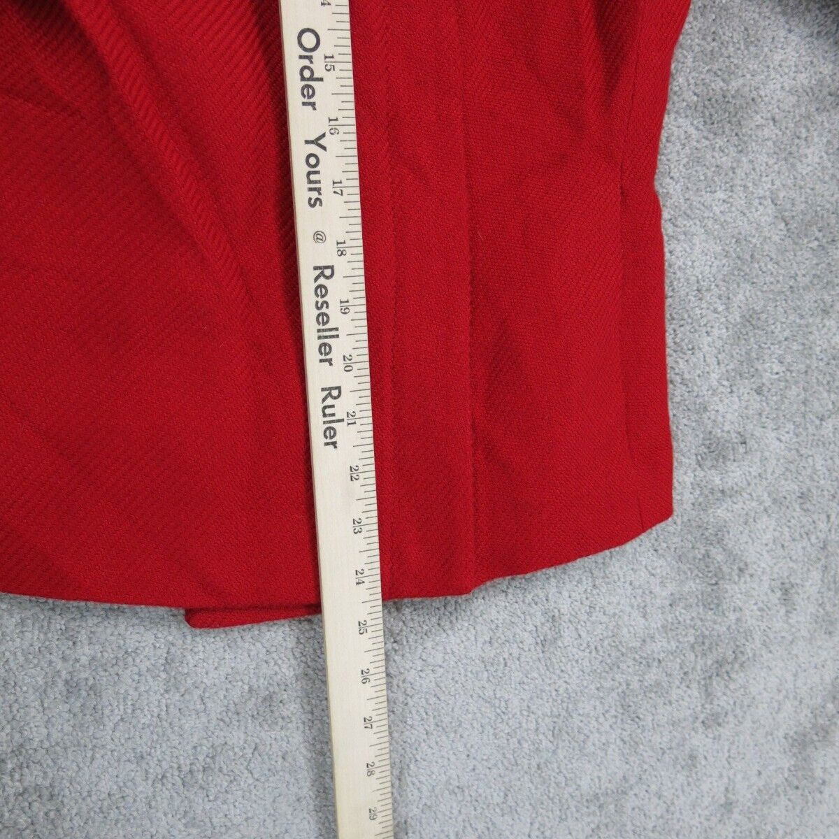 Talbots Womens Pea Coat Jacket Long Sleeves Pockets Solid Red Size 4