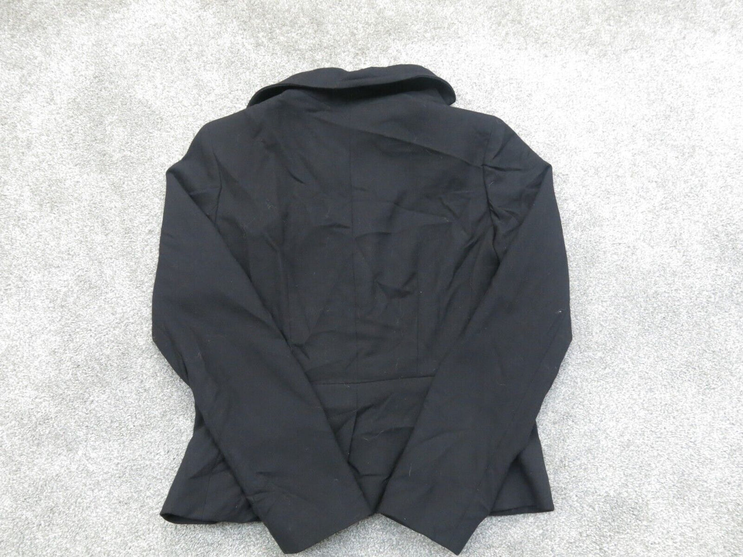 Talbots Womens Blazer Coat Long Sleeves 2 Button Solid Black Size 8