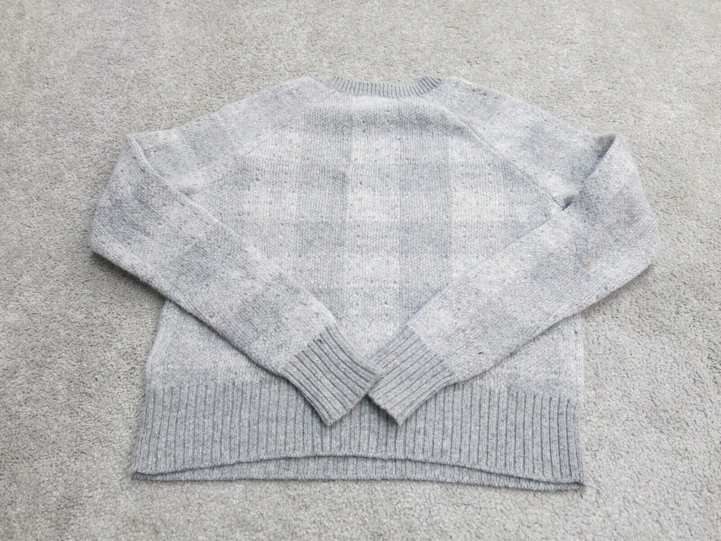 Banana Republic Women Pullover Knitted Sweater Long Sleeve Crew Neck Gray SZ 2XS