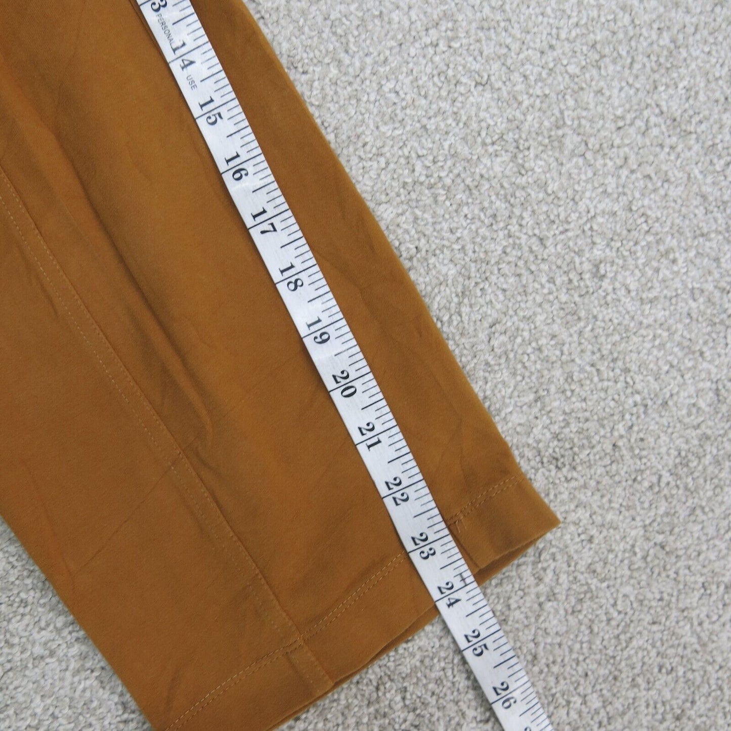 Lands End Women Pant Ankle Starfish Straight Leg Mid Rise Gold Brown Size Small