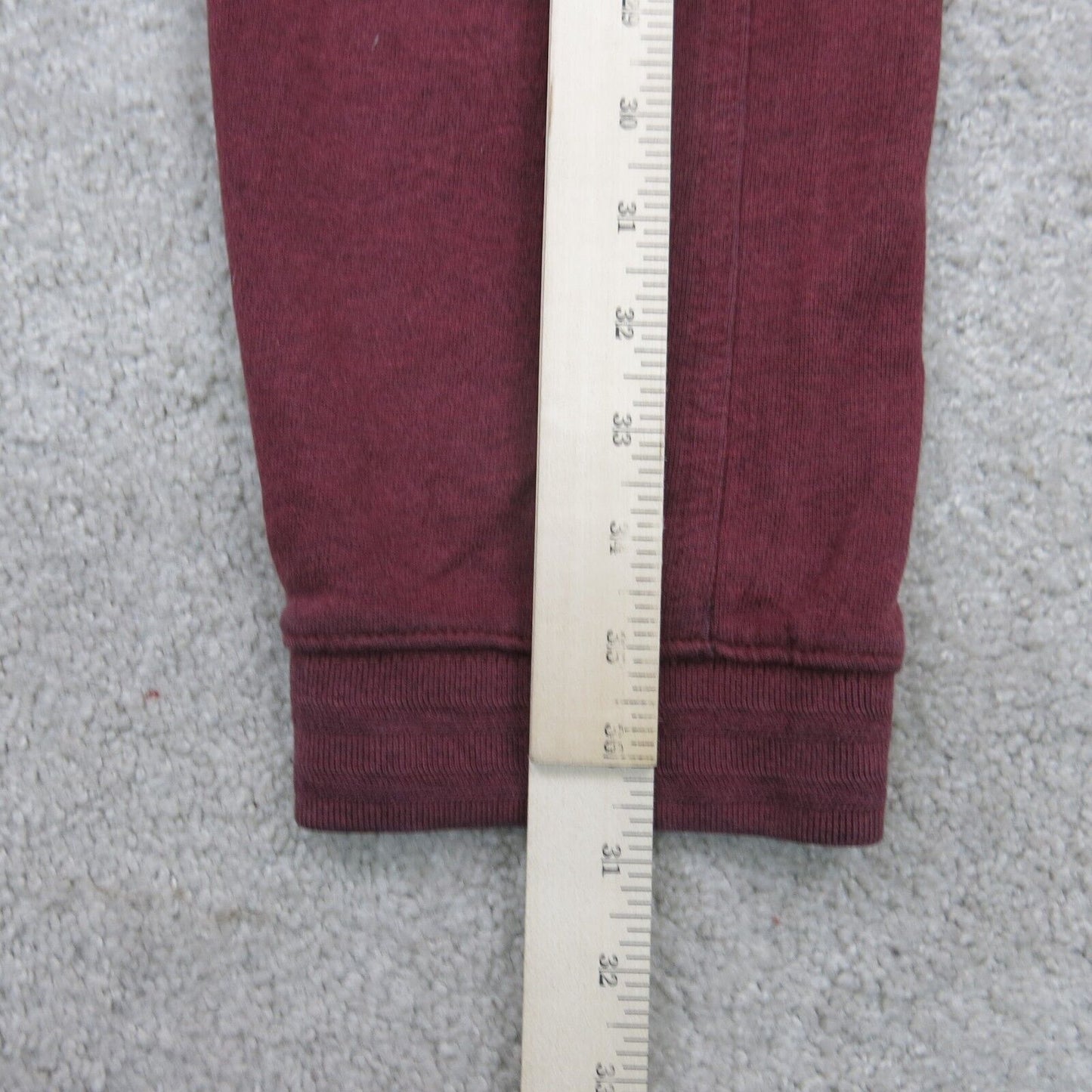 Levis Mens Pant Jogger Drawstring Waist Mid Rise Pockets Maroon Size Medium