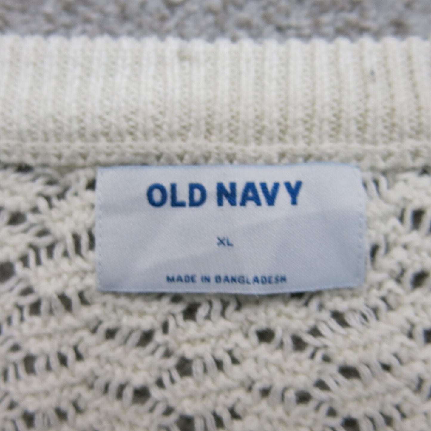 Old Navy Womens Open Knit Sweater Long Sleeves V Neck Stretch White Size X Large