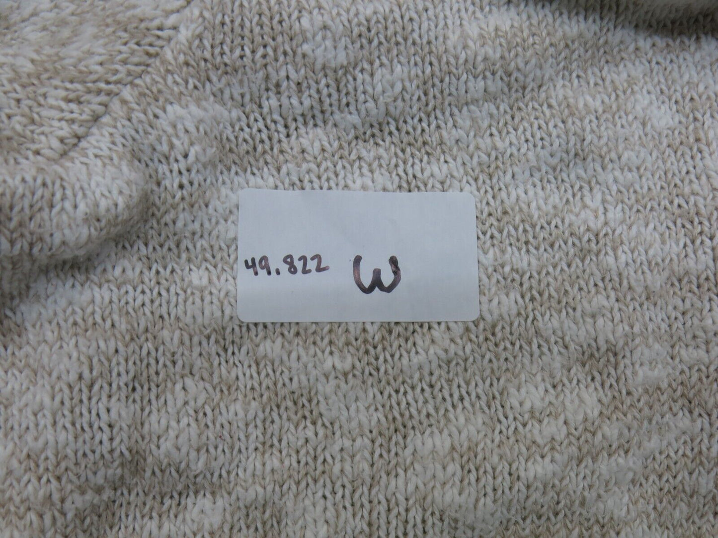 Express Womens Pullover Sweater Knitted Round Neck Long Sleeves White Tan Size M