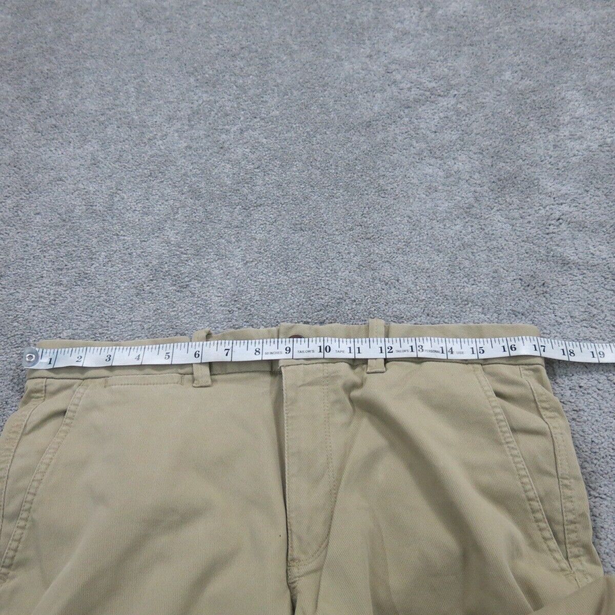 GAP Mens Pant Slim Straight Leg Chino Mid Rise Slash Pockets Khaki Size W32XL32