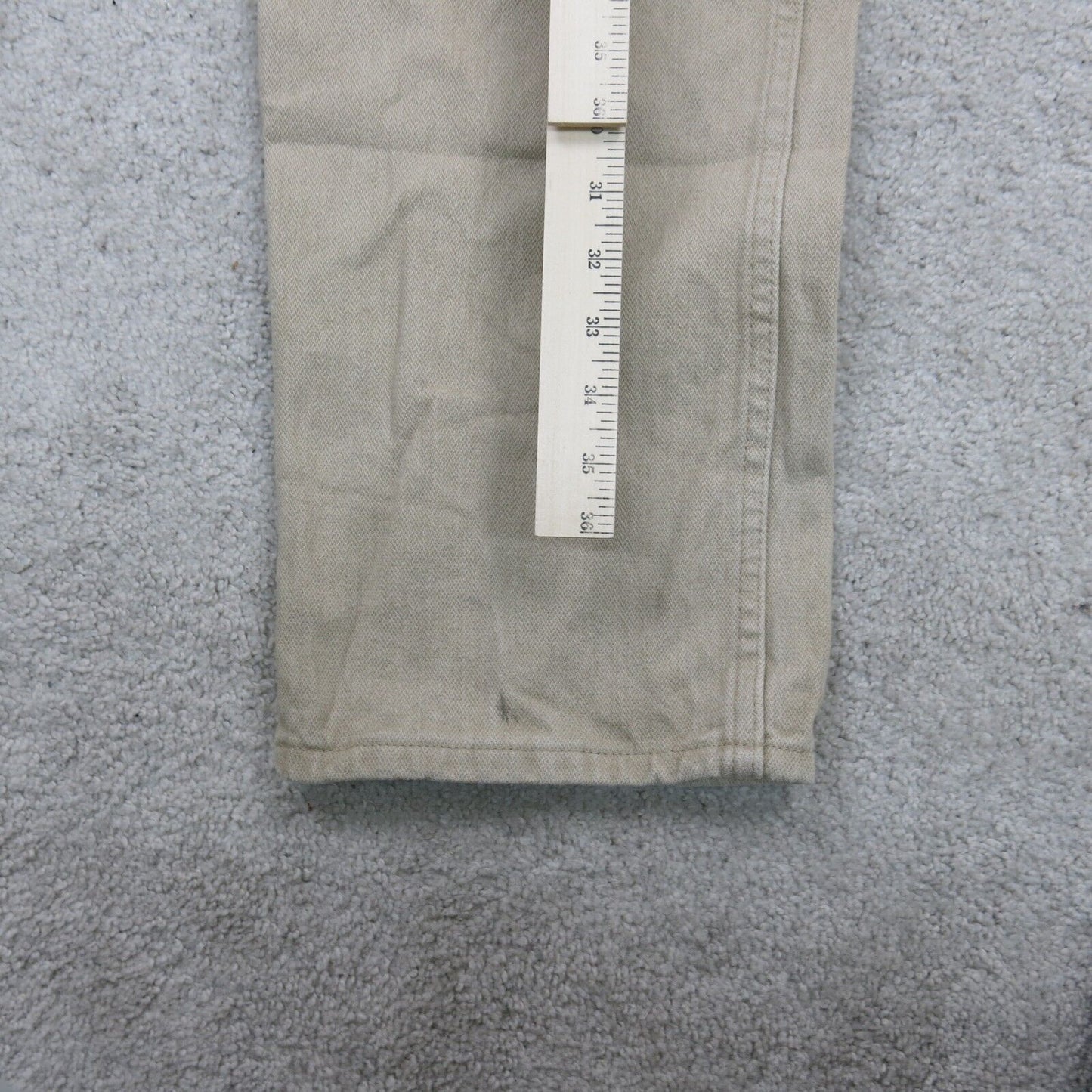 Wrangler Men Jeans Straight Leg High Rise 100% Cotton Stretch Beige Size W40XL34