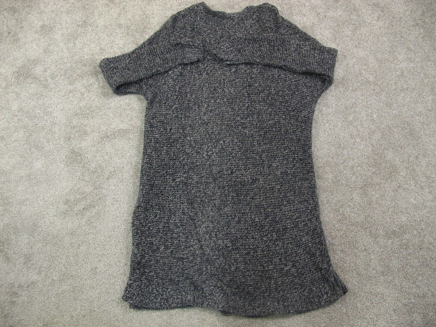 American Eagle Women Cardigan Sweater Knitted Open Front Long Sleeve Black SZ M