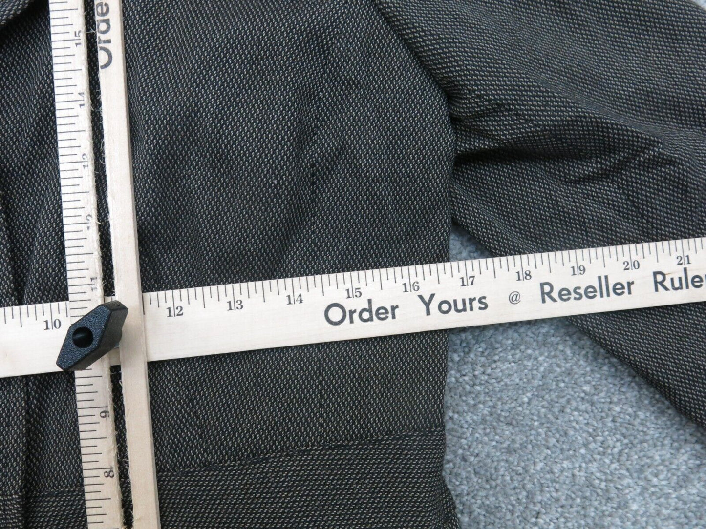 ANN Taylor Womens Blazer Coat Long Sleeves Solid Ivory Black Size 8