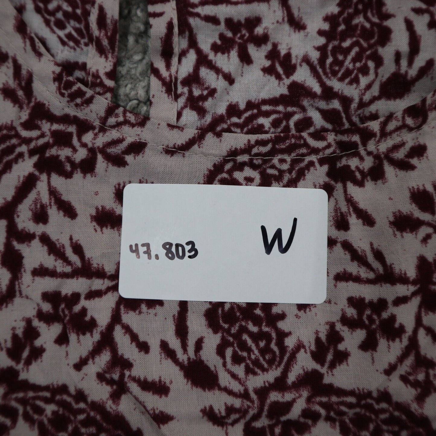 Old Navy  Womens Floral Print Tank Blouse Top Round Neck Maroon Neck Size Medium