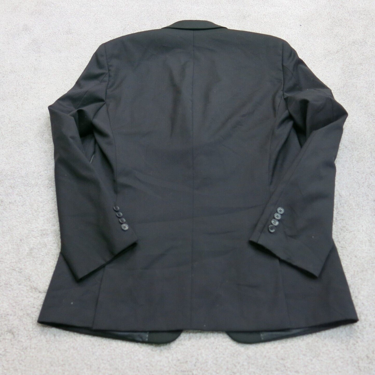 Michael Kors Mens Blazer Coat Single Breasted 100% Wool Long Sleeve Black SZ 42R