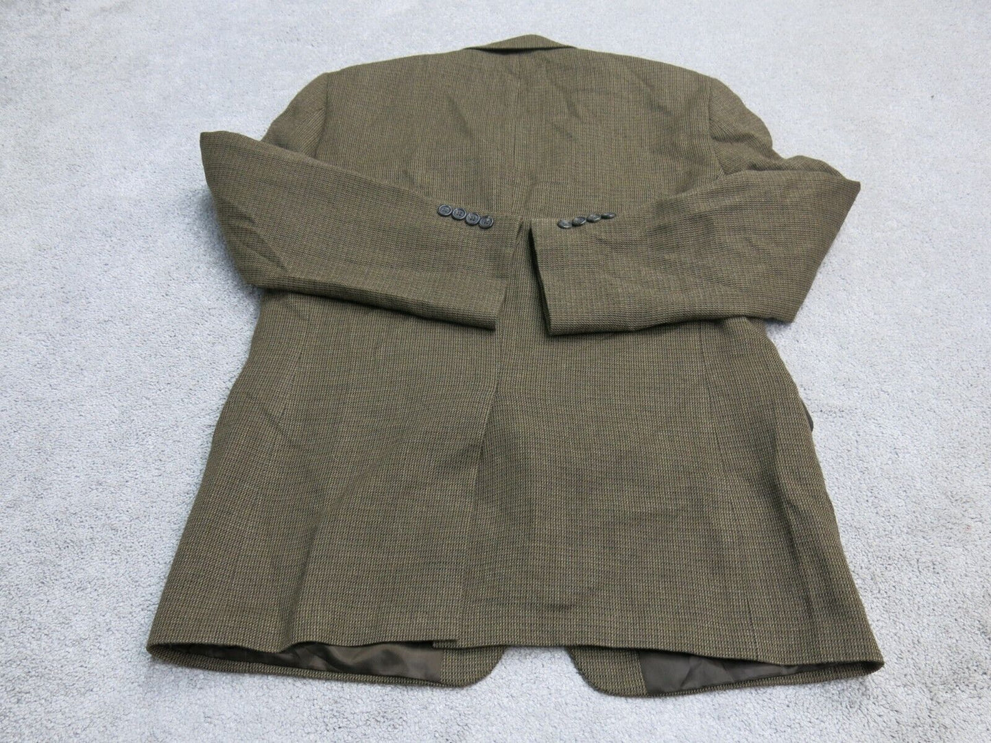 Chaps Mens Blazer Coat Single Breasted Long Sleeves Pockets Clay Green Size 40R