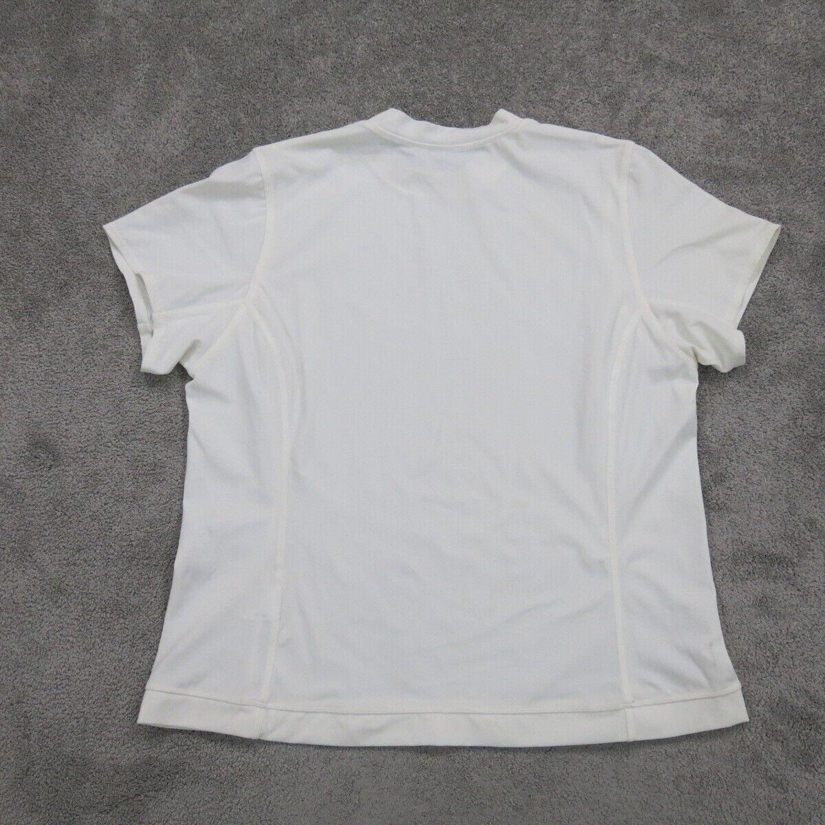Lands End Womens Pullover T-Shirt Top Crew Neck Short Sleeve White Size X-Large