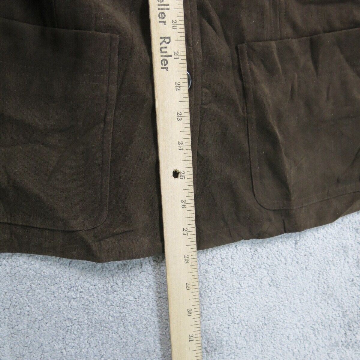 Talbots Womens Blazer Coat Jacket Single Breasted Long Sleeves Brown Size Small