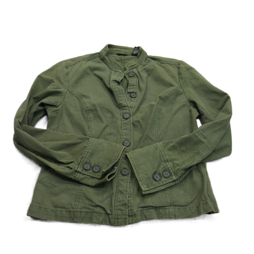 Massimo Womens Denim Jacket Long Sleeve Front  Button 100% Cotton Green Size S